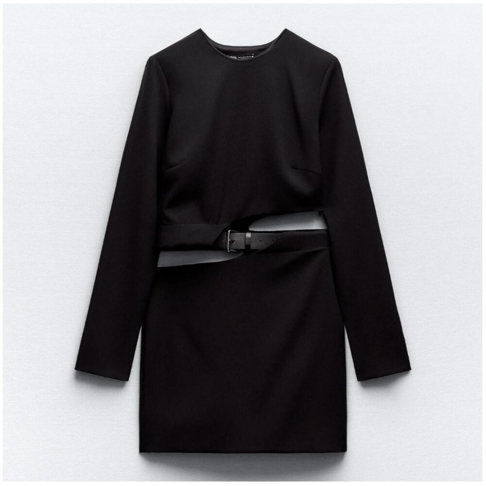 NWT - Zara Belted Cut Out Dress - Size M